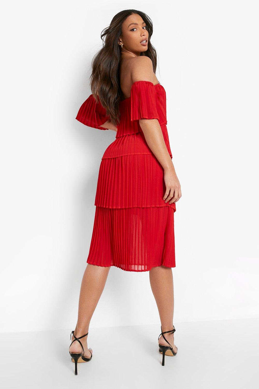 Coral off hotsell the shoulder dress